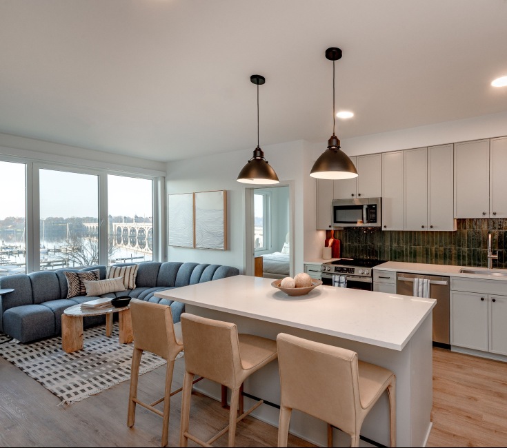 Relax and unwind in well-lit living areas